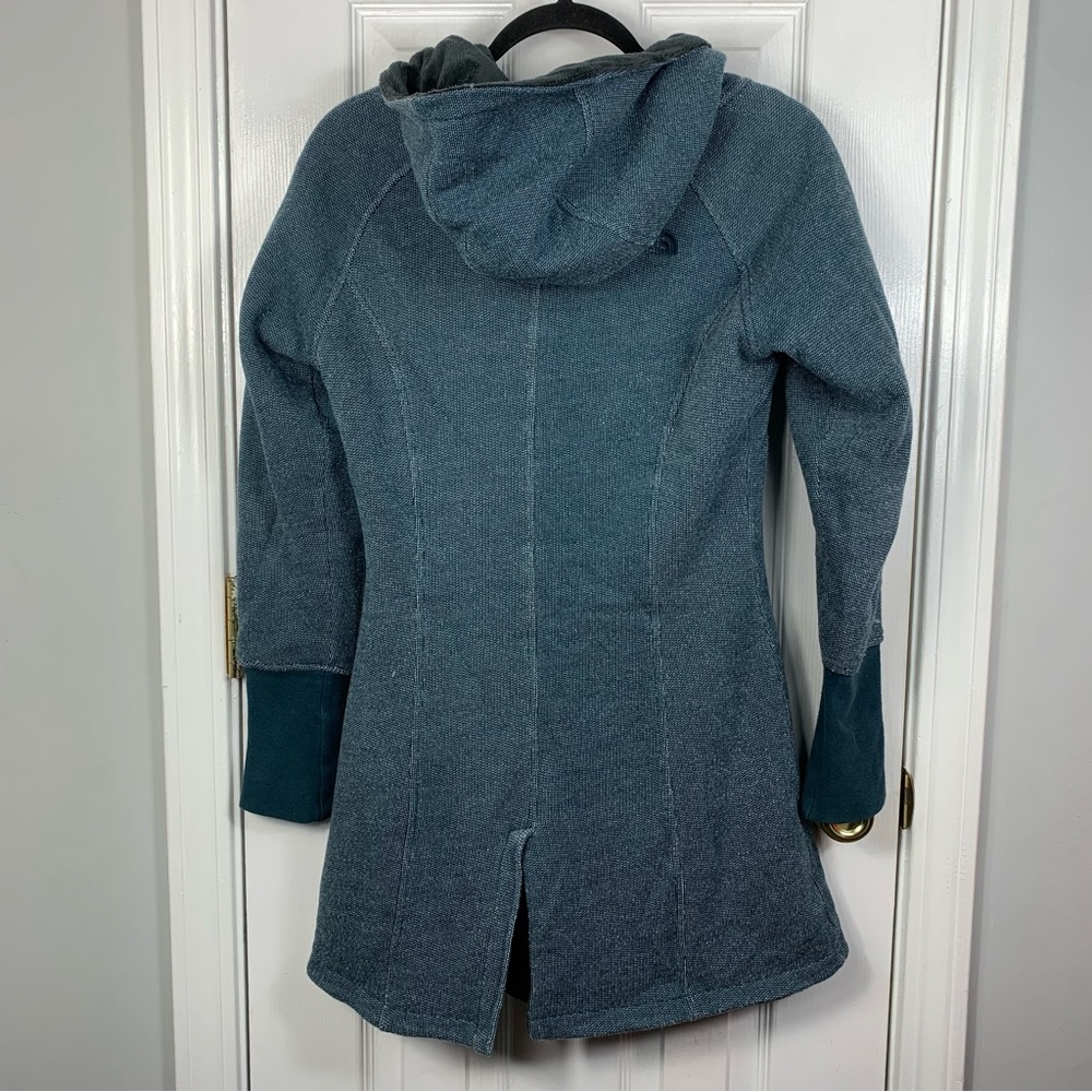 The North Face Dionne Plush Coat Sweater Jacket Full Zip Gray Hooded - Picture 2 of 5